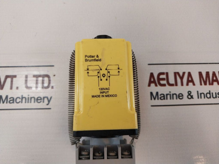 Potter & Brumfield Csj-38-70010 Adjustable Ac Voltage Sensor Relay With Base