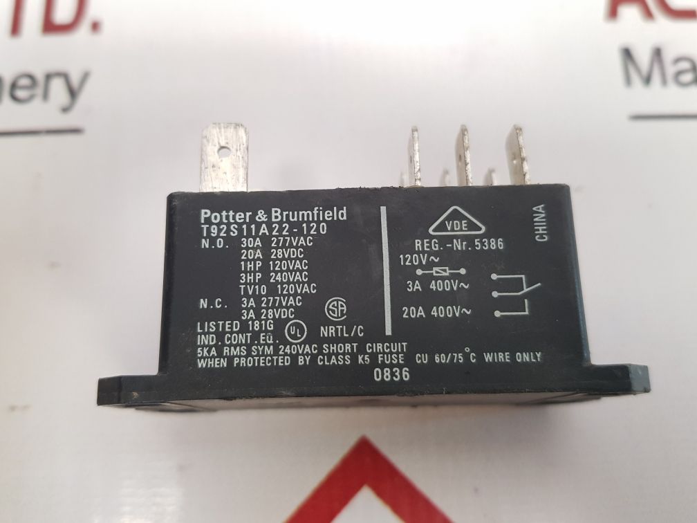 Potter & Brumfield T92S11A22-120 Relay