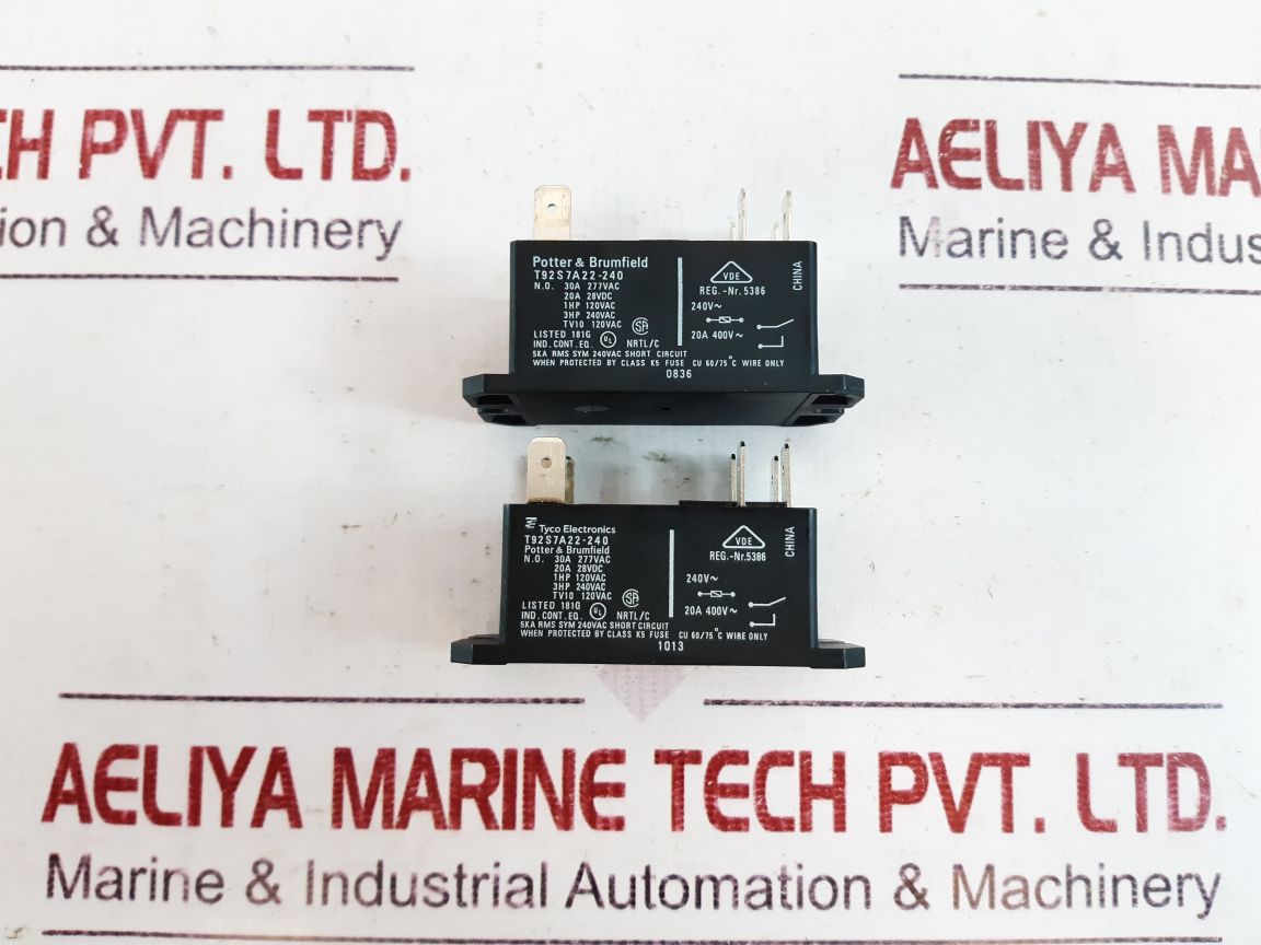 Set Of 2X Potter & Brumfield T92S7A22-240 Power Relay 20A 28Vdc