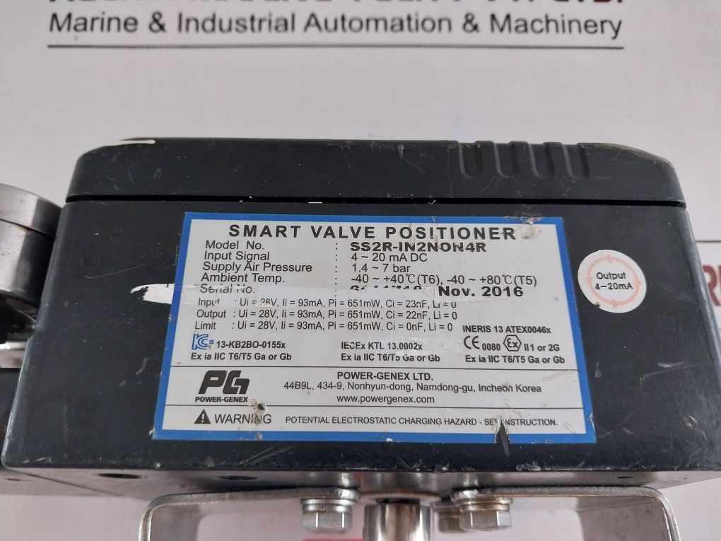 Power-genex Ss2R-in2Non4R Smart Valve Positioner – Aeliya Marine Tech