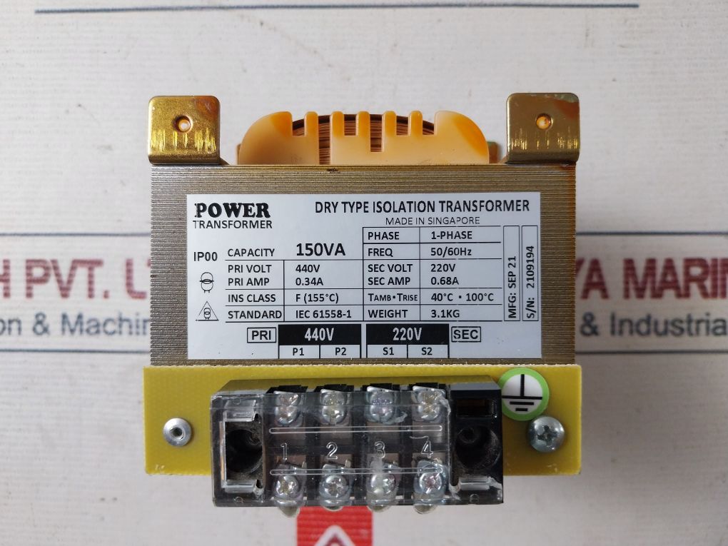 Power Transformer Bk-150Va Transformer Ip00