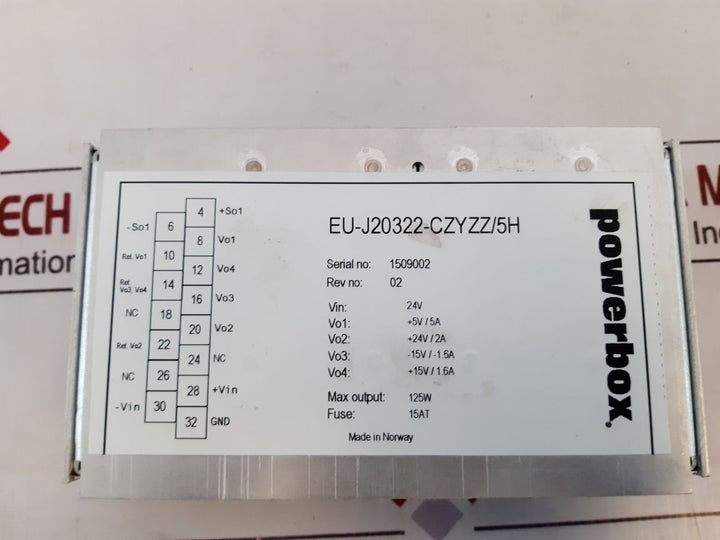 Powerbox Eu-j20322-czyzz/5H Control Power Board