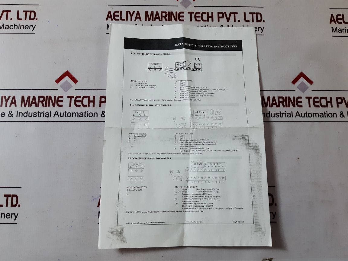 Powerbox Pca5485P-3 Ac/Dc Power Converter
