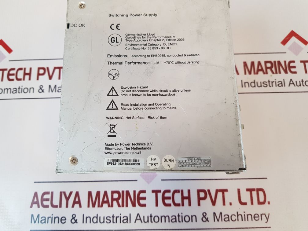 Powerbox Pt505 Switching Power Supply -25- +70°C