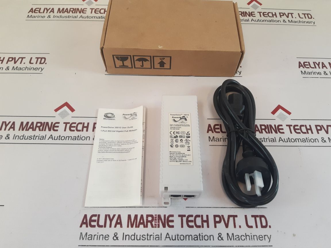 PowerdsineMicrosemi Pd-3501GAc 1-port Power Over Ethernet (Poe) Injector