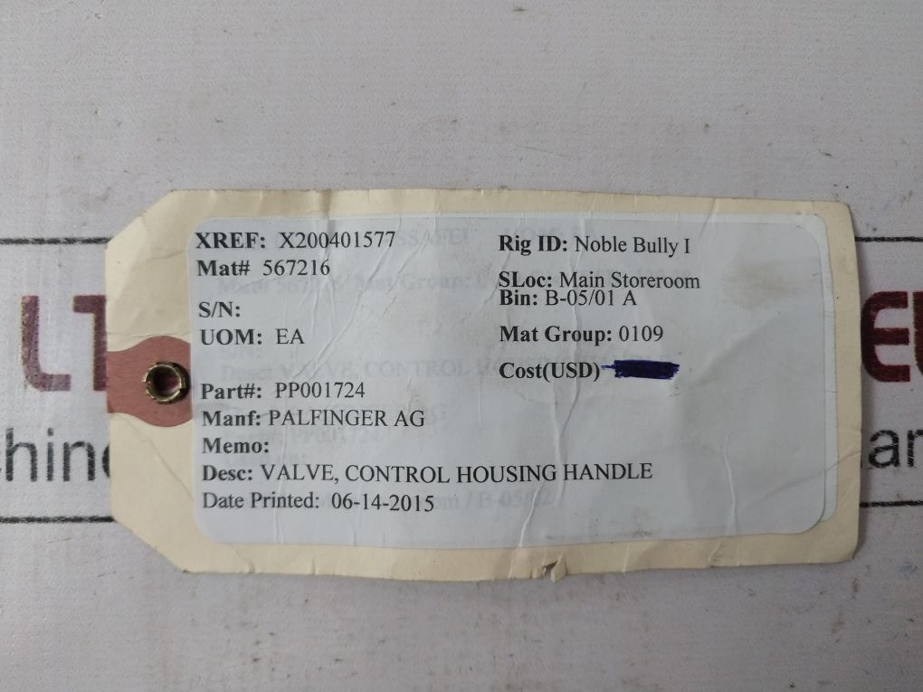 Palfinger Pp001724 Valve Control Housing Handle Set