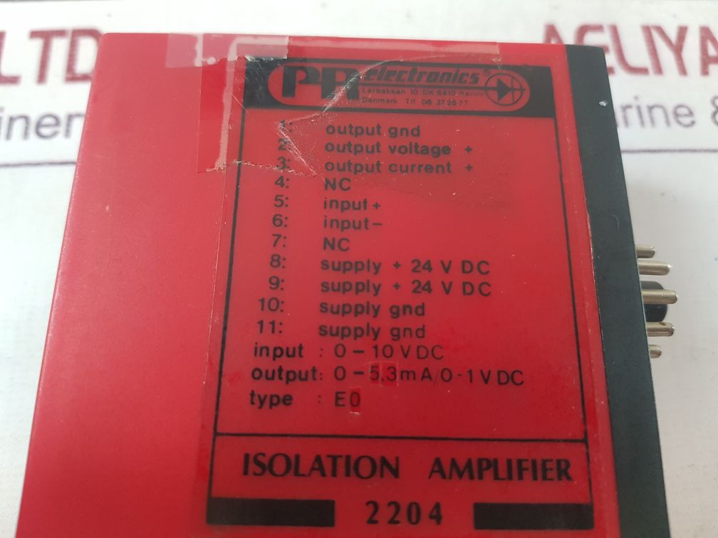 Pr Electronics 2204 Isolation Amplifier Type E0
