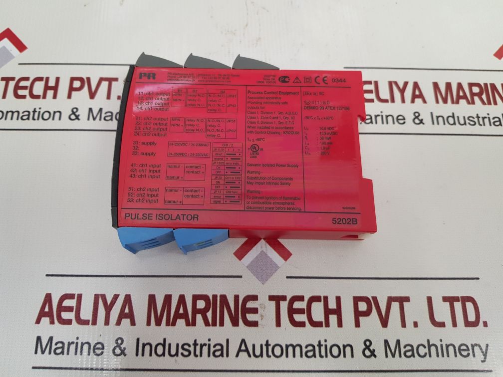 Pr Electronics 5202B Pulse Isolator 5202S206 50/60 Hz