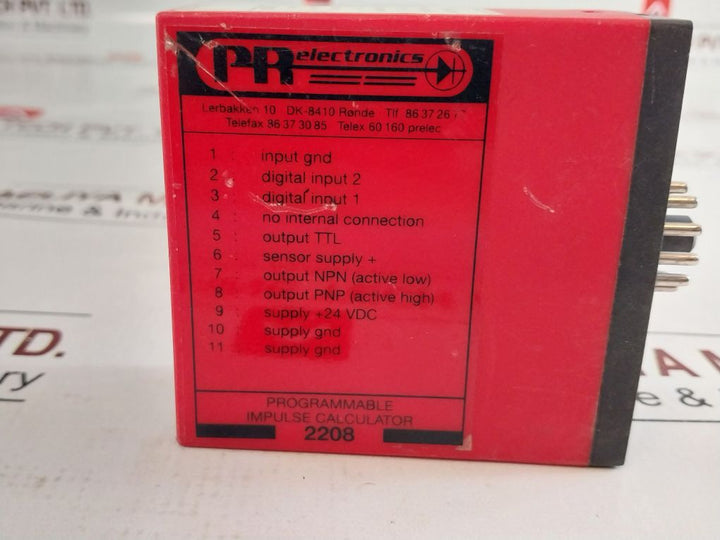 Pr Electronics 2208 Cc1D Programmable Pulse/Impulse Calculator