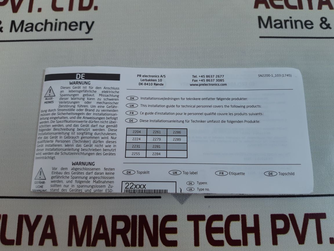 Pr Electronics 2231 Trip Amplifier 2231P Free Shipping

