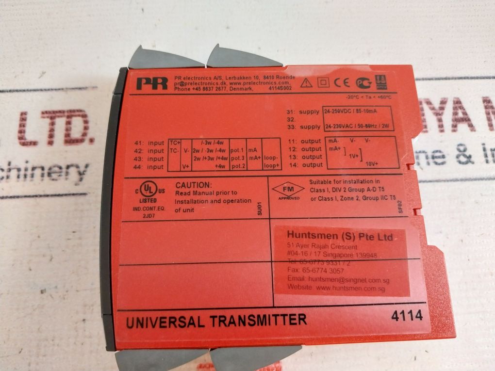 Pr Electronics 4114 Universal Transmitter 2W