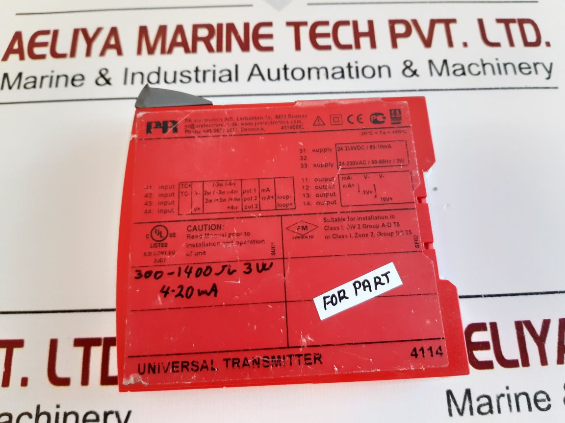 Pr Electronics 4114 Universal Transmitter 4-20Ma