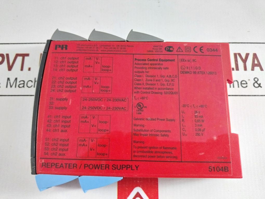 Pr Electronics 5104B Repeater Power Supply
