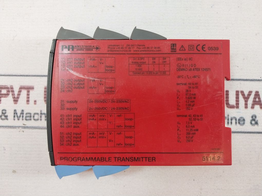 Pr Electronics 5114B2B Programmable Transmitter 3W