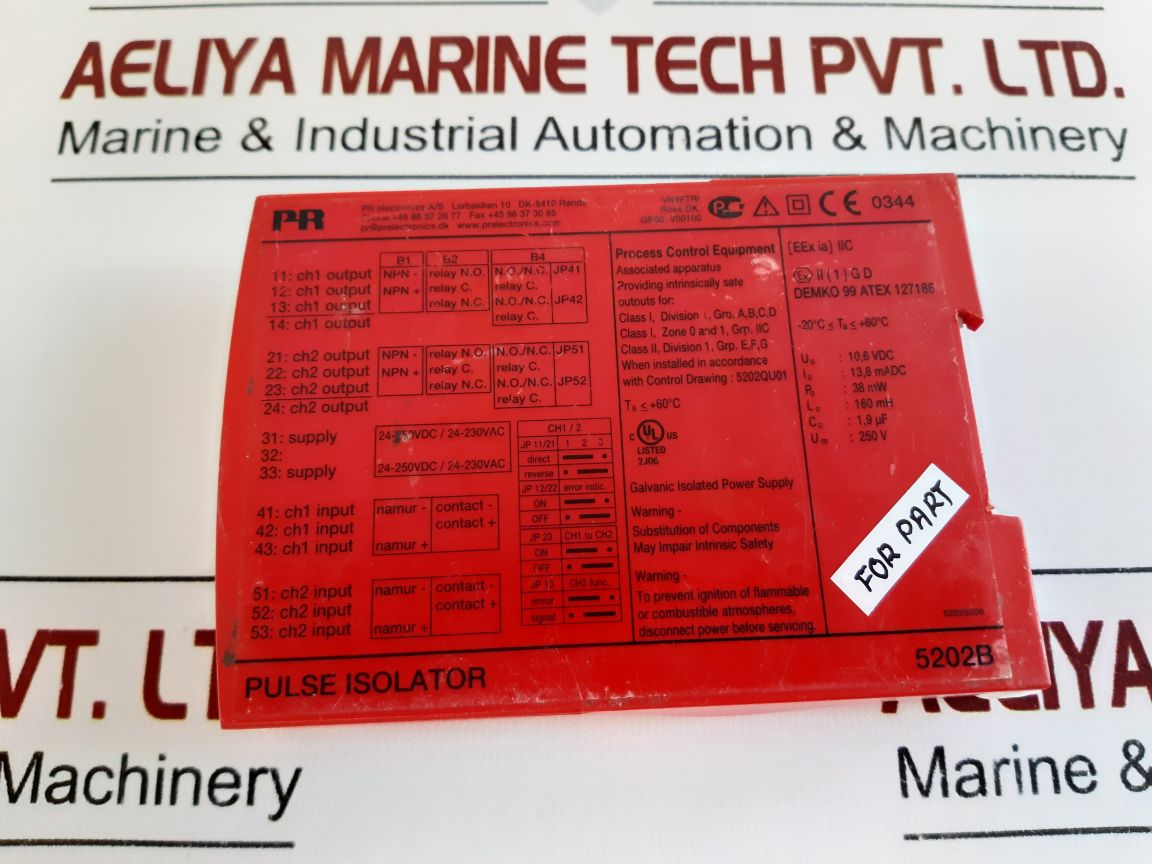 Pr Electronics 5202B Pulse Isolator 5202B2