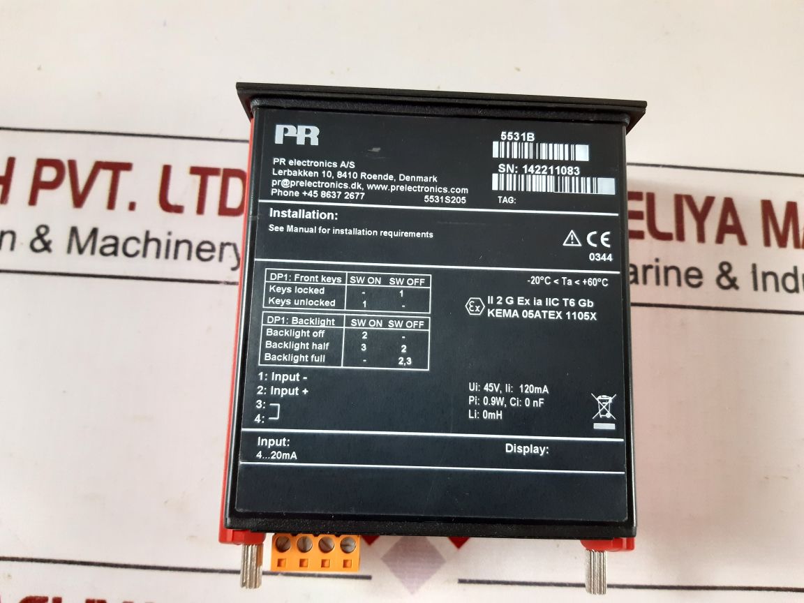 Pr Electronics 5531B Lcd Display 5531S205