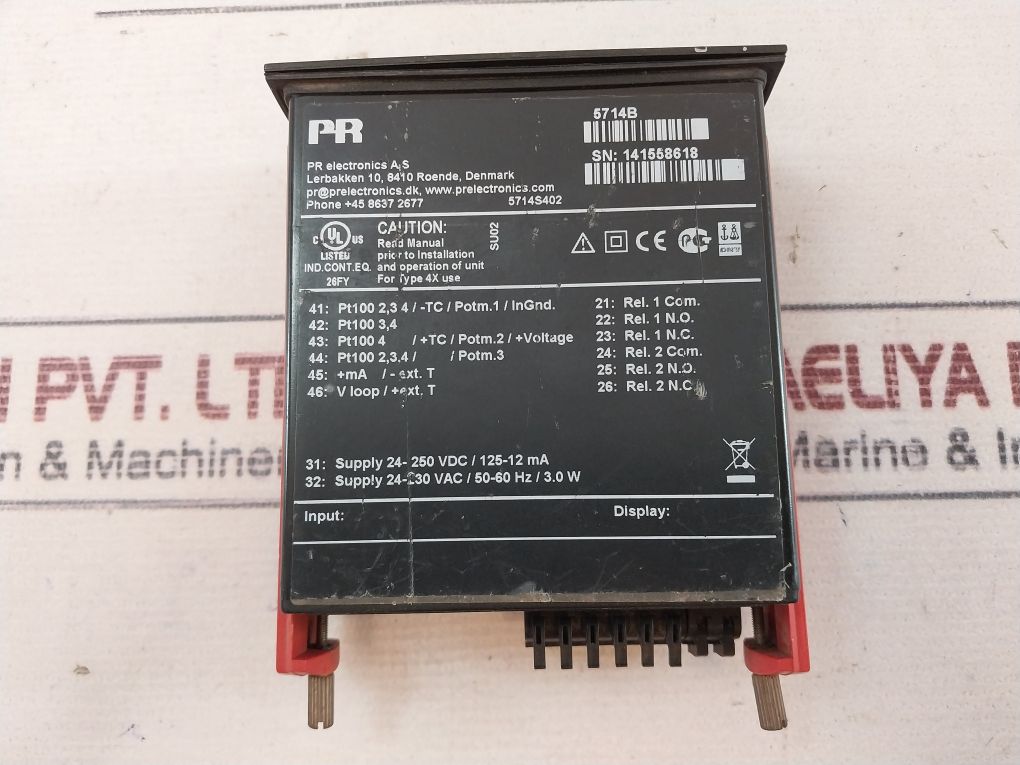 Pr Electronics 5714B Programmable Led Indicator 50-60Hz