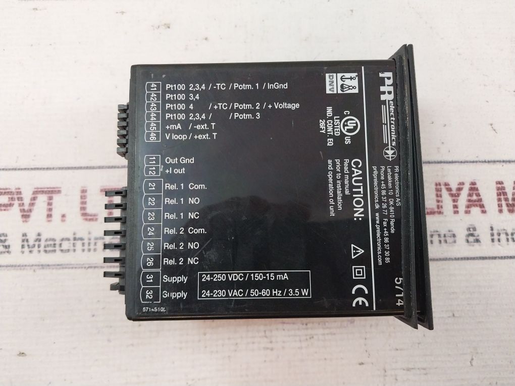 Pr Electronics 5714B Programmable Led Indicator 24-230 Vac