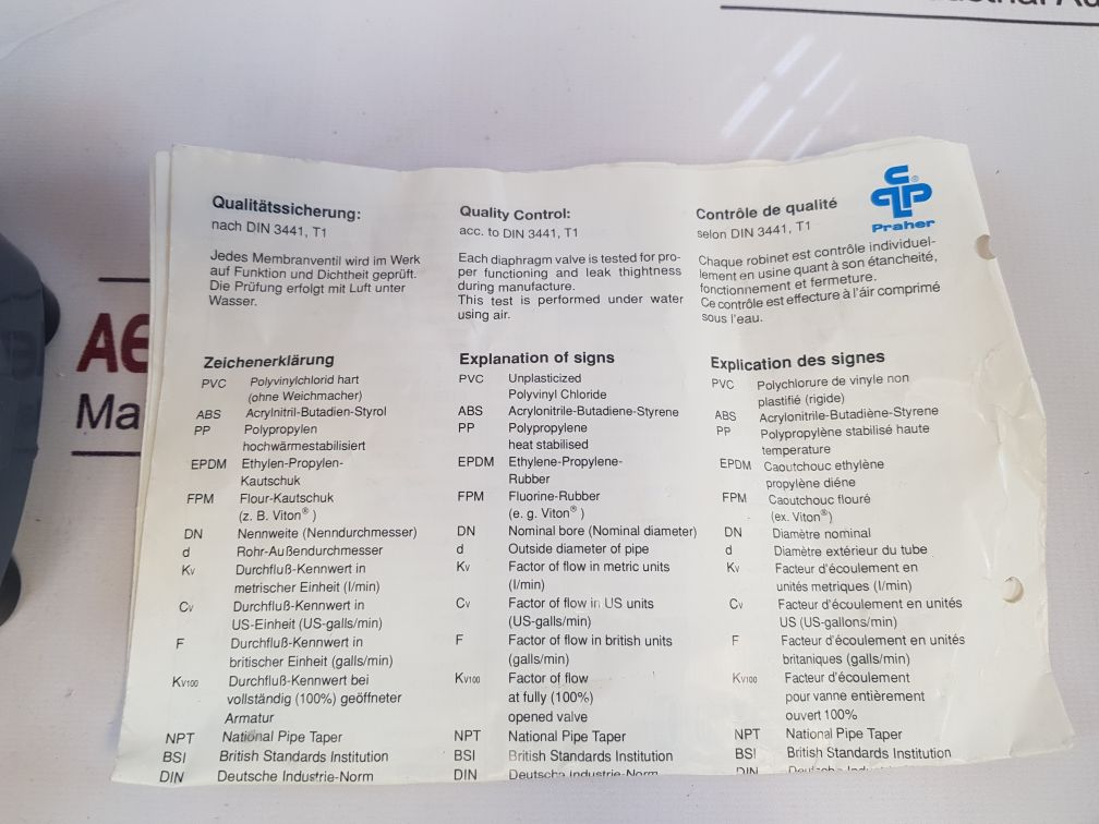 Praher Epdm Ball Valve 40Dn32