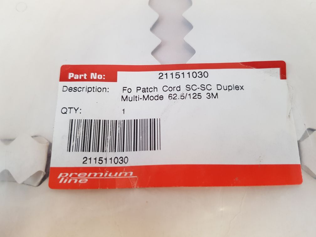 Premium Line 211511030 Sc-sc Duplex Multi-mode 62.5125 3M Optical Cable