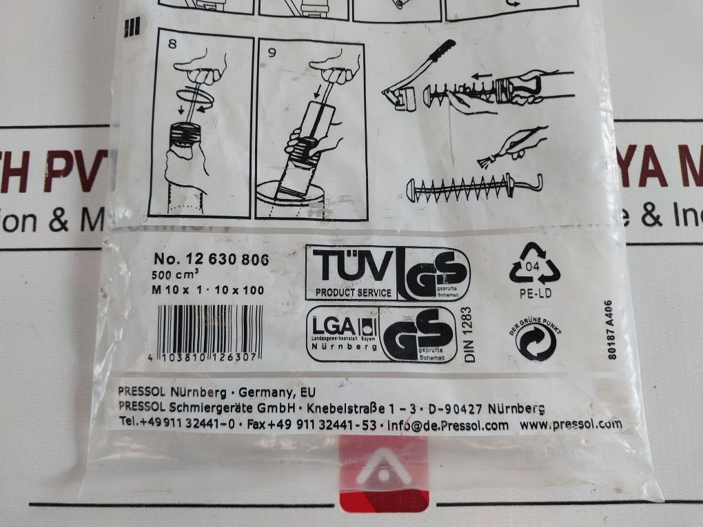 Pressol Din 1283 Hand Lever Grease Gun Kit 12 630 806