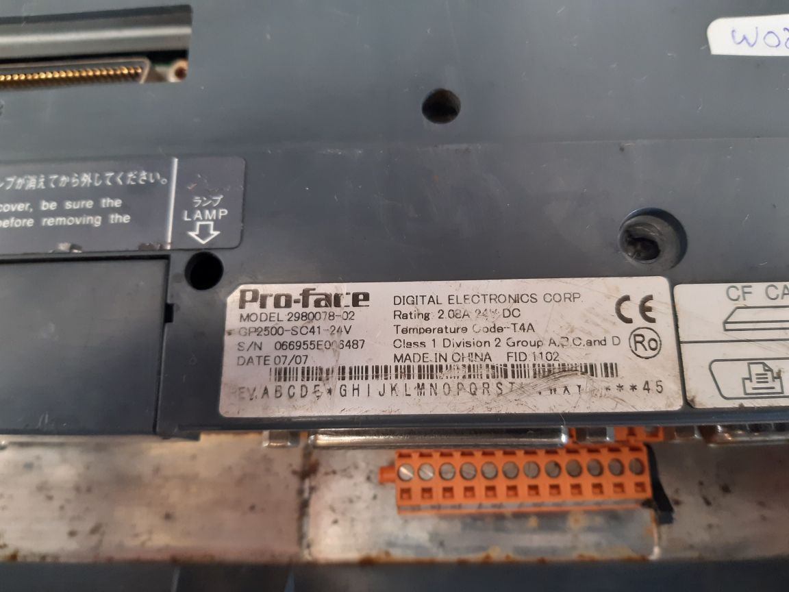 Pro-face 2980078-02 Touch Screen Panel Gp2500-sc41-24V Free Shipping(Not working)