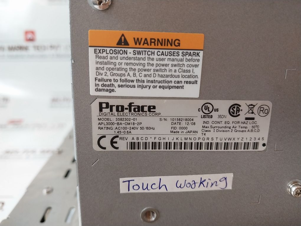 Pro-face 3620003-03 & 3582302-01 Display Panel