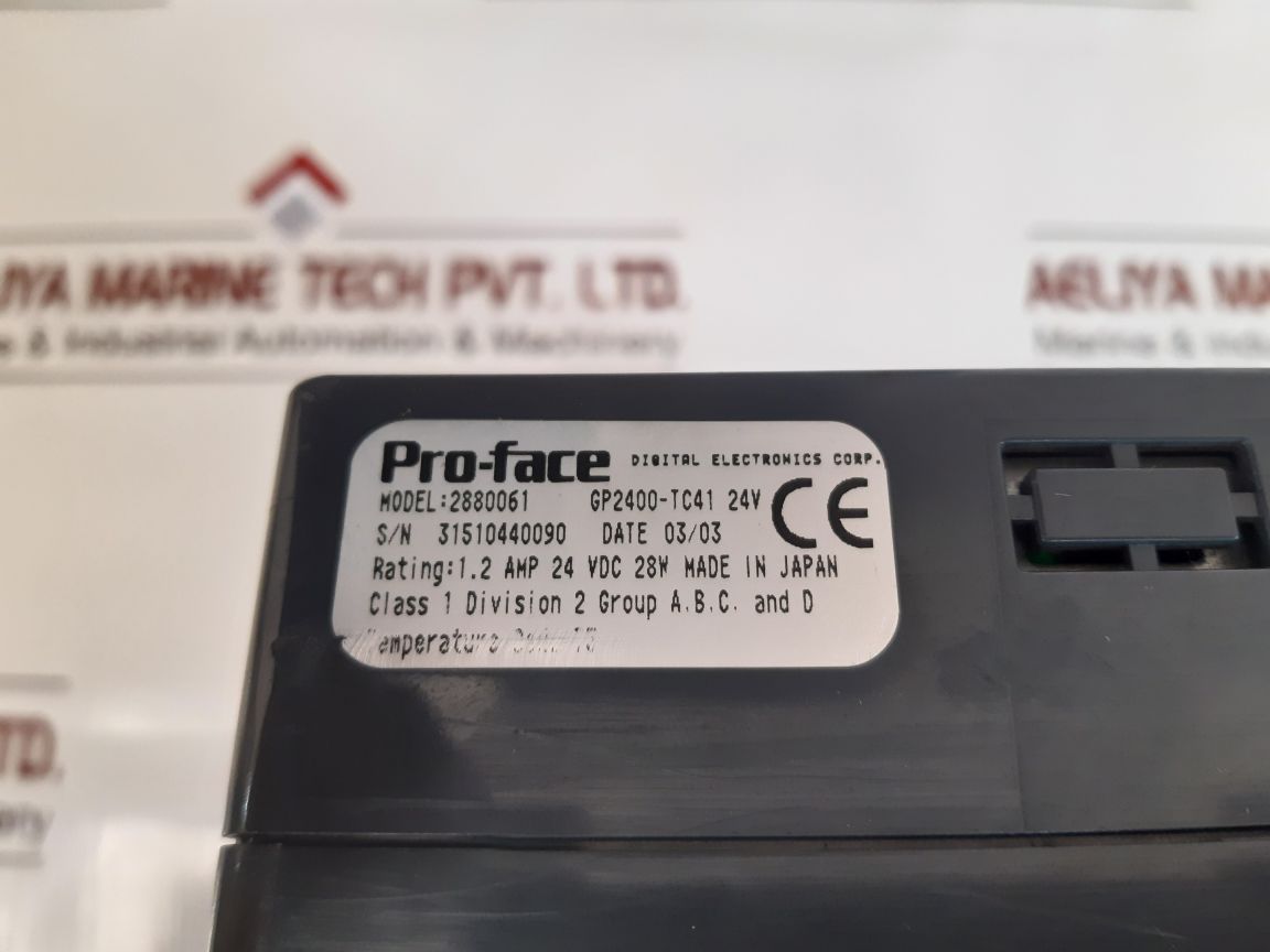 Pro-face 2880061 Operator Interface Graphic Panel Gp2400-tc41 24V