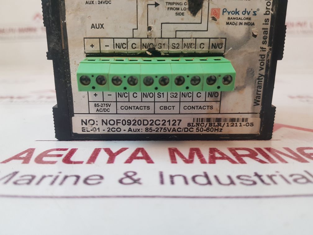 Prok Dv’s El01 Earth Leakage Relay