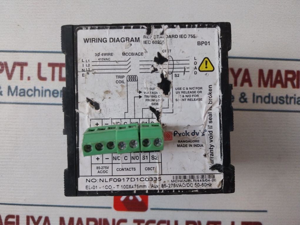 Prok Dv's El01 Earth Leakage Relay 50-60Hz