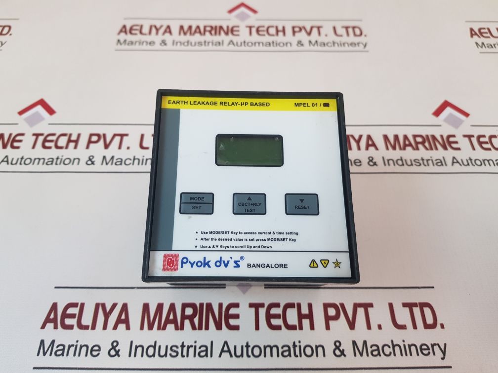 Prok Dv’s Mpel 01 µP Based Earth Leakage Relay