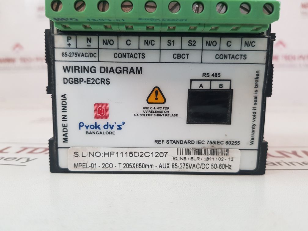 Prok Dv’s Mpel 01 µP Based Earth Leakage Relay