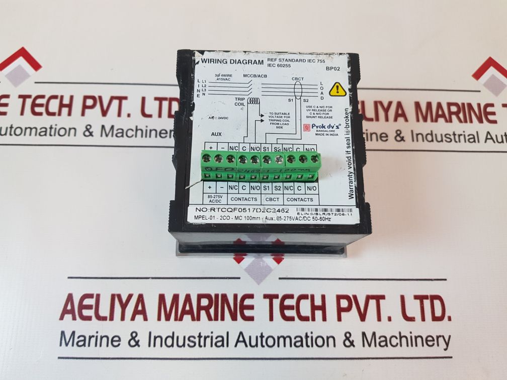 Prok Dv’s Mpel 01 Earth Leakage Relay