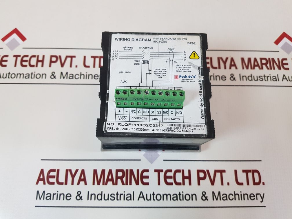 Mpel 01 Prok Dv’s Mpel 01 Earth Leakage Relay