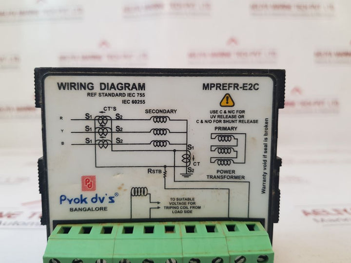 Prok Dv’s Mprefr-e2C µP Based Restricted Earth Fault Relay