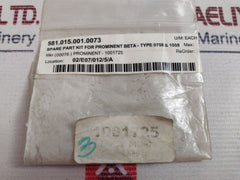 Prominent 1001725 Spare Part Kit