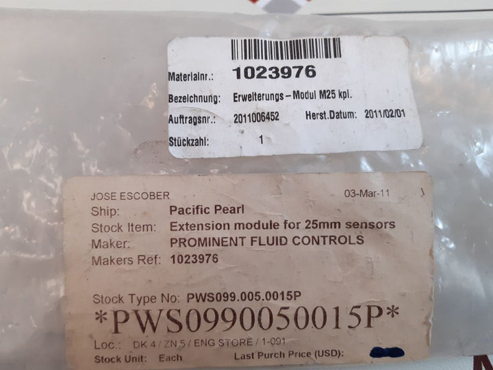 Prominent 987356 dgma in-line probe housing set