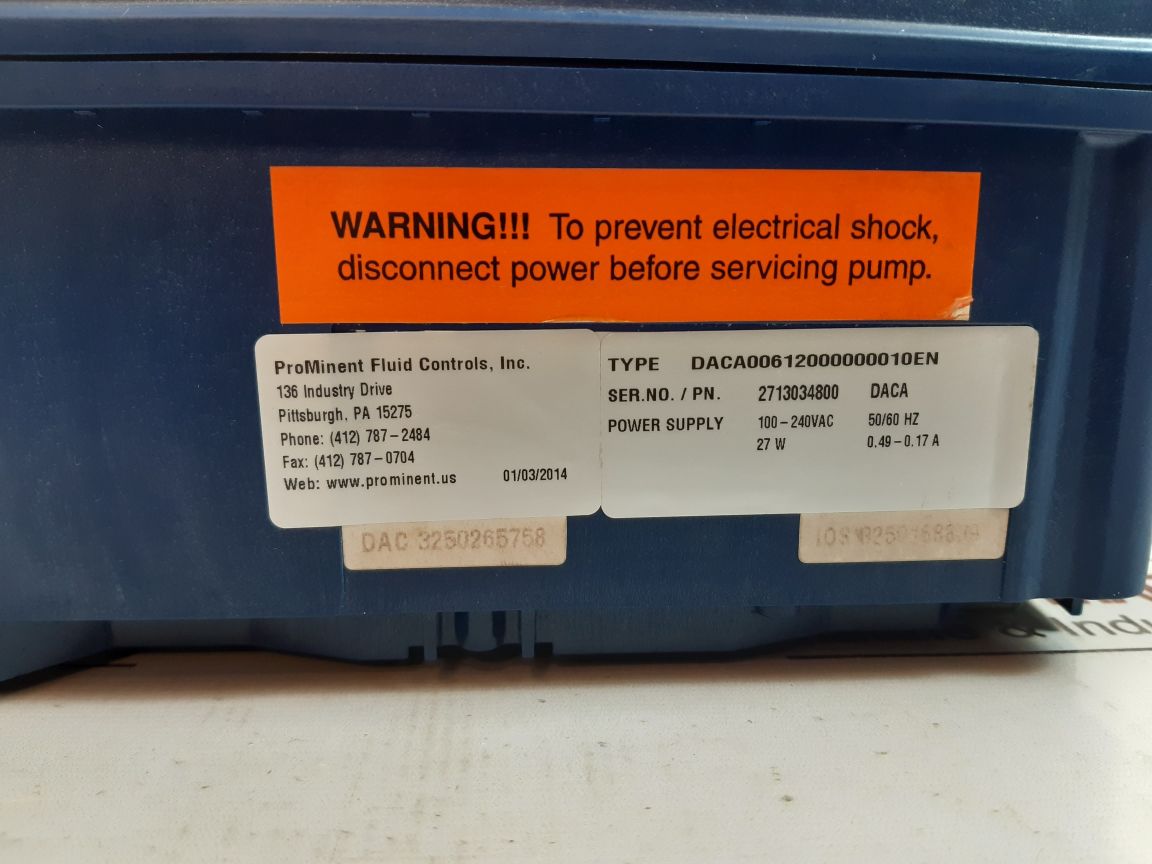 Prominent Daca00612000000010En Dulcometer Controller