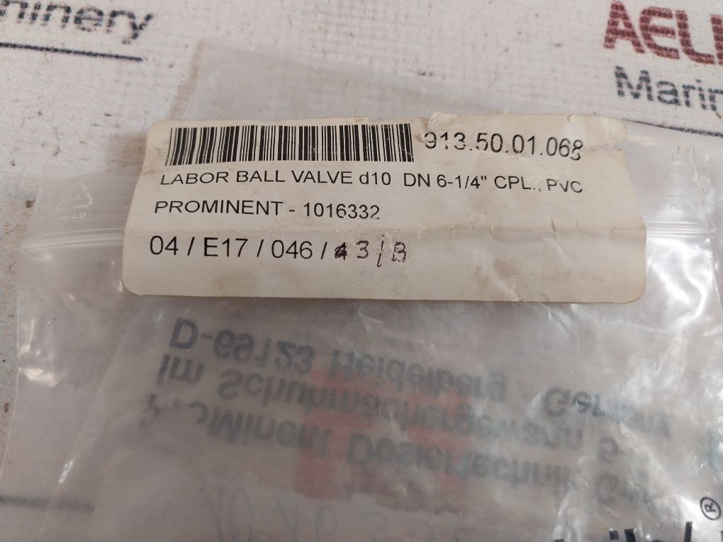 Prominent Dn6-1/4” Labor Ball Valve D10