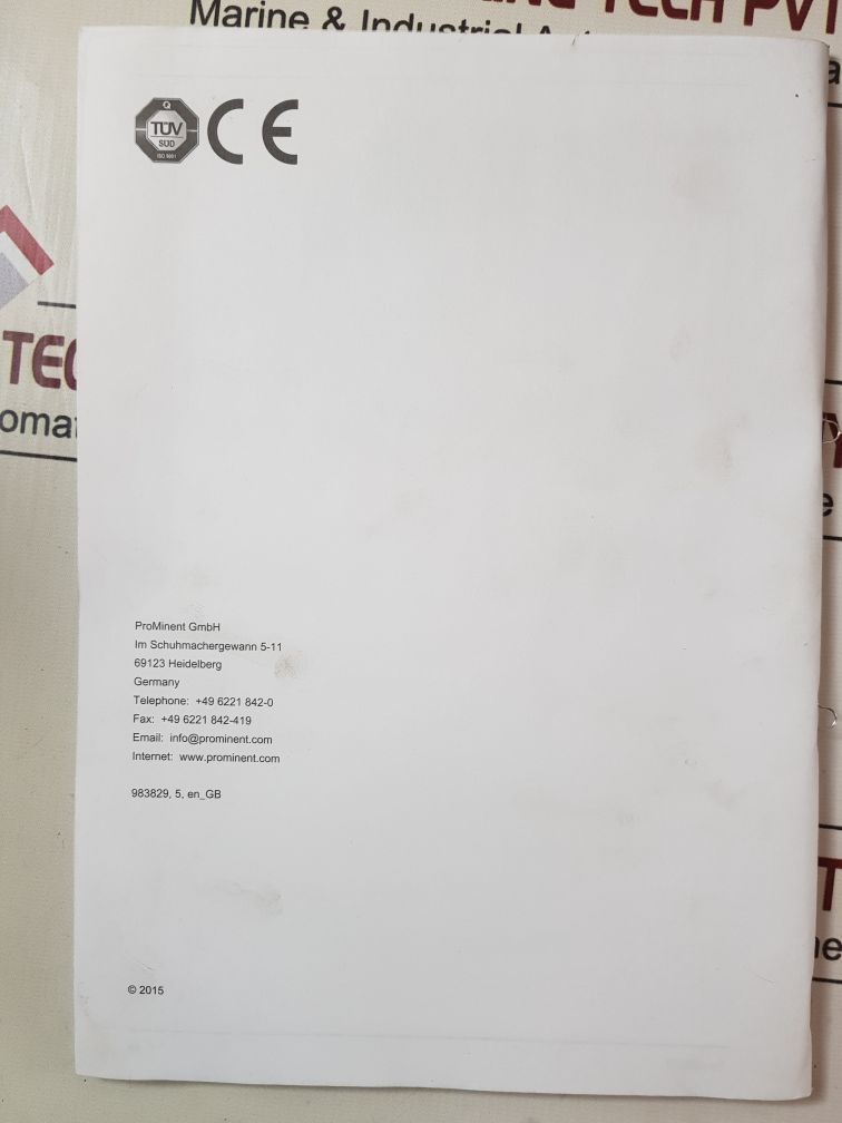 Prominent Gmxa Solenoid Metering Pump Kit Gmxa1009Npt25000Ua11000En