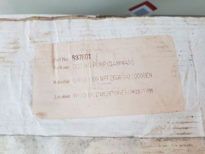 Prominent Gmxa Solenoid Metering Pump Kit Gmxa1009Npt25000Ua11000En