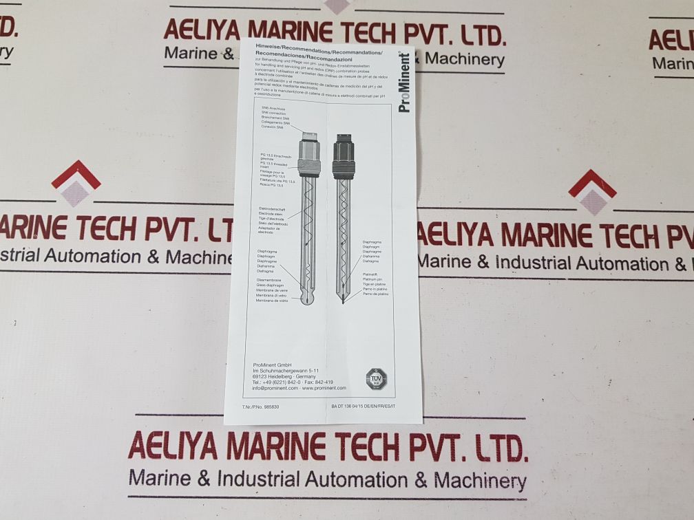 Prominent dulcotest phes-112-se ph meter probe