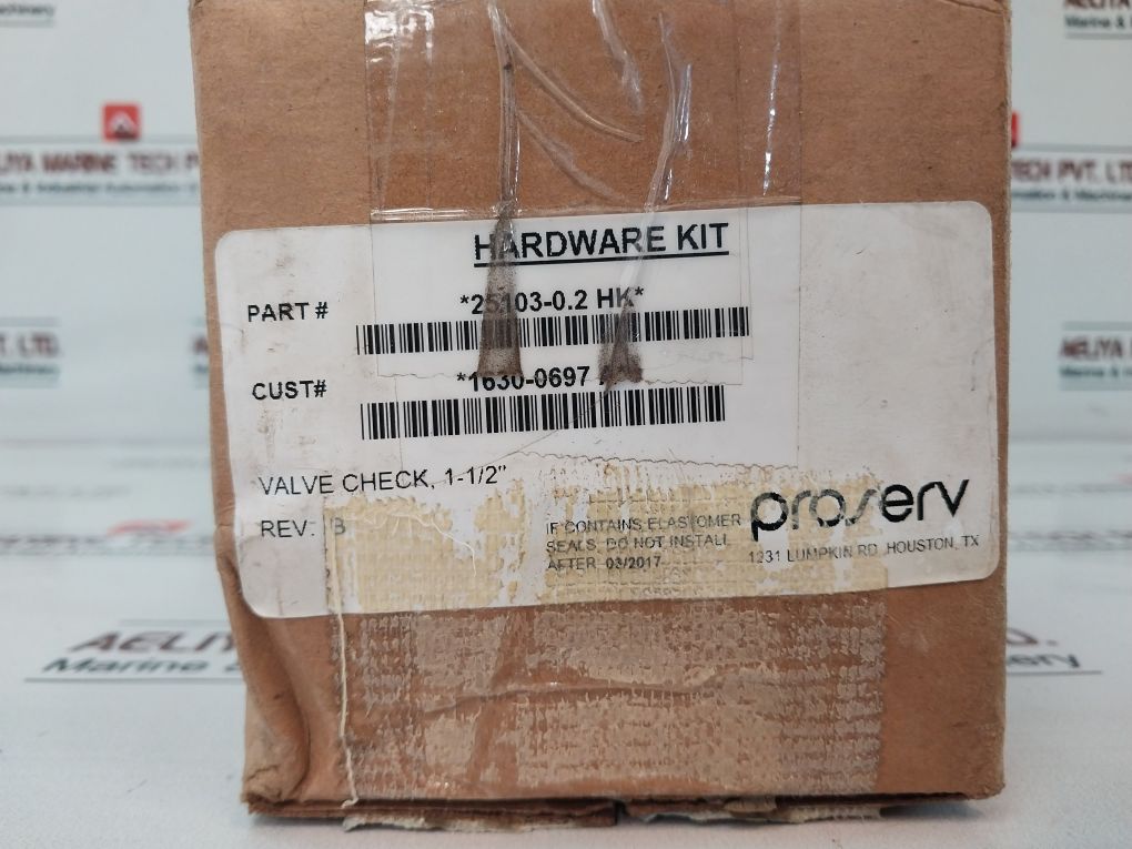 Proserv 25.103-0.2 Hk Valve Check, 1-1/2” Hardware Kit
