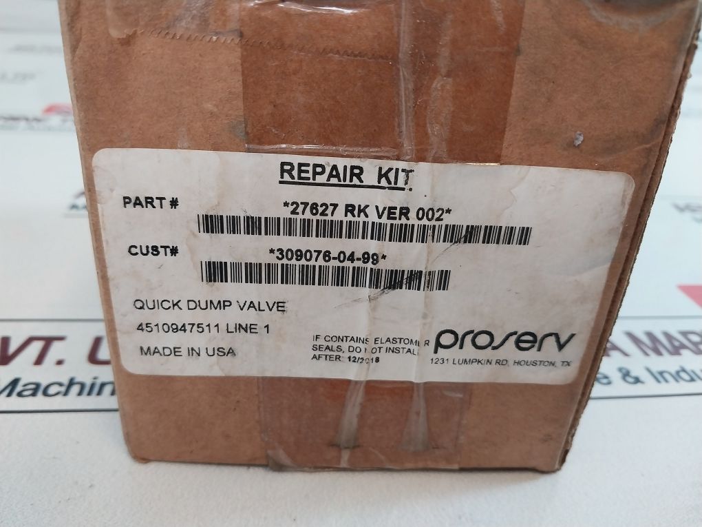 Proserv 309076-04-99 Dump Valve Adapter Repair Kit