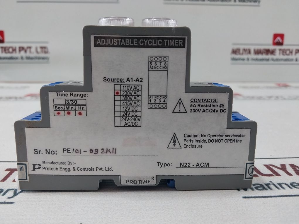 Protime N22-acm Adjustable Cyclic Timer A1-a2 230V Ac