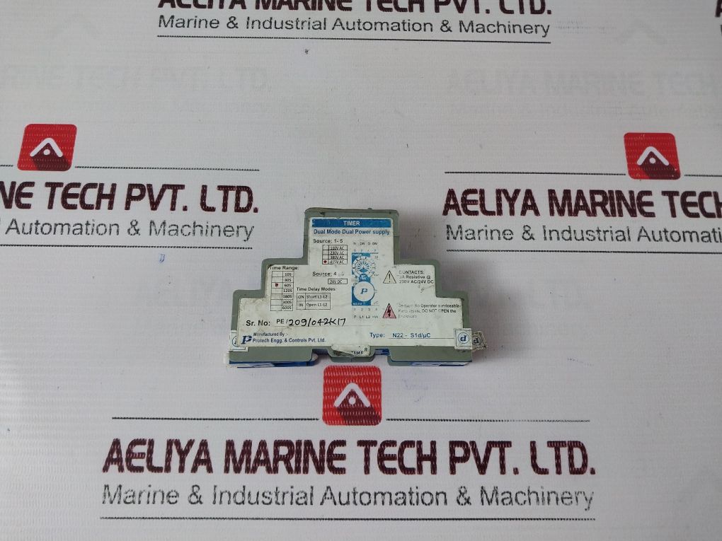 Protime N22-s1D/µC Voltage Relay Monitor Timer 230V Ac/24V Dc