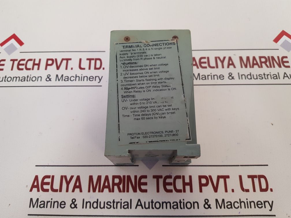 Proton Vmr 1P Single Phase Voltage Monitoring Relay Pr-15