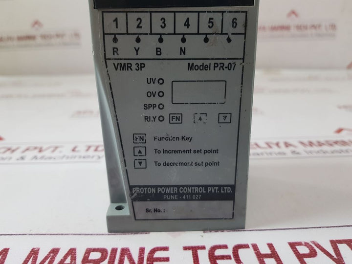 Proton Vmr 3P Proton Voltage Monitoring Relay Pr-07