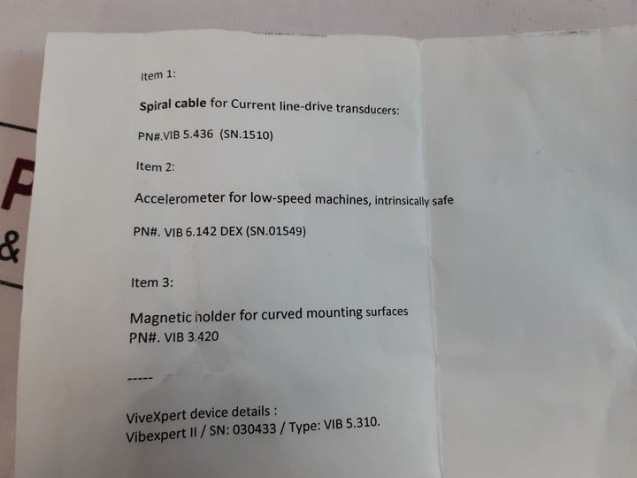 Pruftechnik Vib 5.436 Spiral Cable
