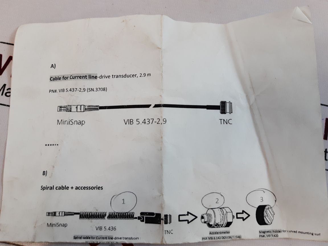 Pruftechnik Vib 5.436 Spiral Cable
